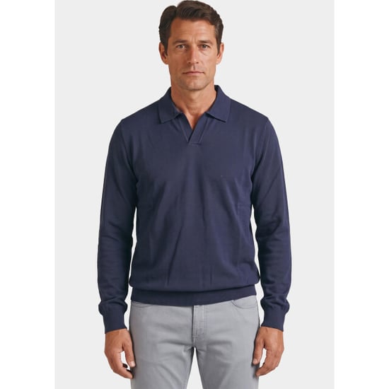 Born with Appetite Polo lange mouw abel v-neck polo merino 00005ab19/4001 - Image 1