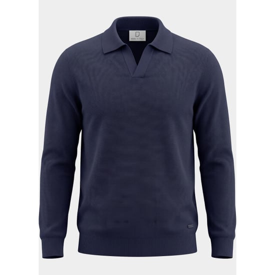 Born with Appetite Polo lange mouw abel v-neck polo merino 00005ab19/4001 - Image 2