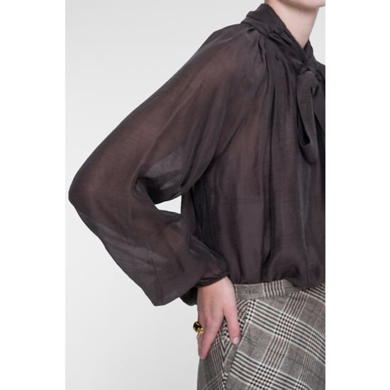 Geisha blouse with bow tie 63601-14 775 brown - Image 4