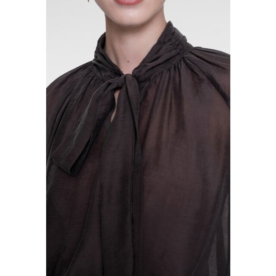 Geisha blouse with bow tie 63601-14 775 brown - Image 5