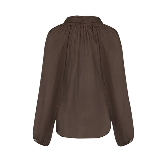 Geisha blouse with bow tie 63601-14 775 brown - Image 6