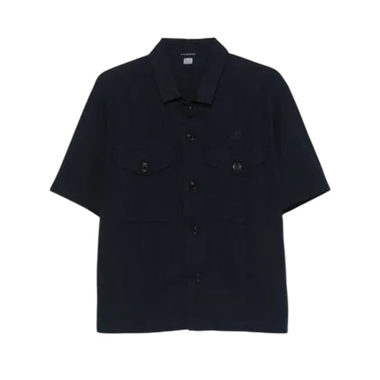 C.P. Company Unisex Adult Solid Regular Shirt (Eclipse Blue) - Image 1