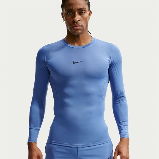 Nike Mens Pro Core Long-Sleeved T-Shirt (Indigo) - Image 1