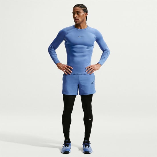 Nike Mens Pro Core Long-Sleeved T-Shirt (Indigo) - Image 5