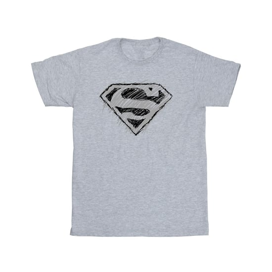 DC Comics Mens Superman Logo Sketch T-Shirt (Sports Grey) - Image 2