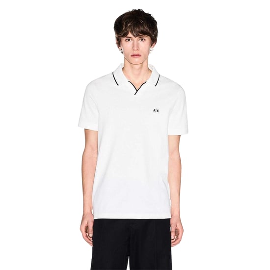 Armani Exchange Heren Logo Poloshirt (Gebroken wit) - Image 1