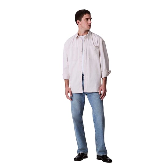 Calvin Klein Heren Chambray Overhemd (Krijt) - Image 1