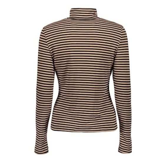 Geisha 62590-70 999 t-shirt stripe black/sand - Image 2