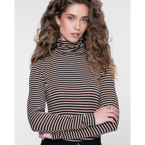 Geisha 62590-70 999 t-shirt stripe black/sand - Image 4