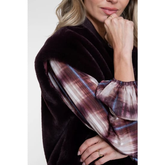 Geisha 65559-21 480 gilet fur with rib burgundy - Image 3