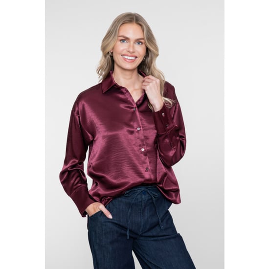 Geisha satin blouse 63508-10 480 burgundy - Image 4