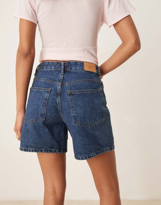 Gina Tricot denim shorts in midwash blue - Image 1