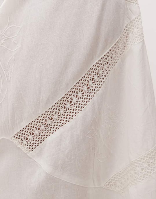 COLLUSION Plus broidery maxi beach skirt in white - Image 2