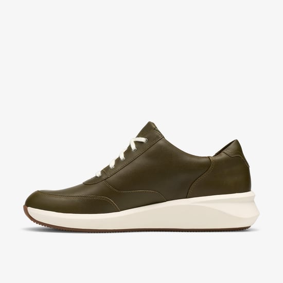 Un Rio Zip Olive Leather Shoes - Image 2