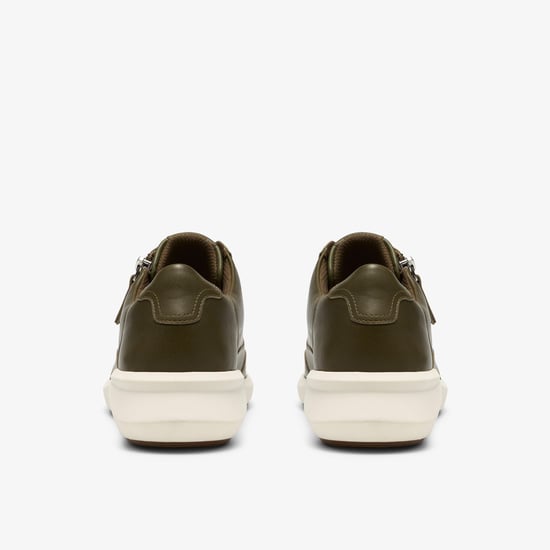 Un Rio Zip Olive Leather Shoes - Image 5