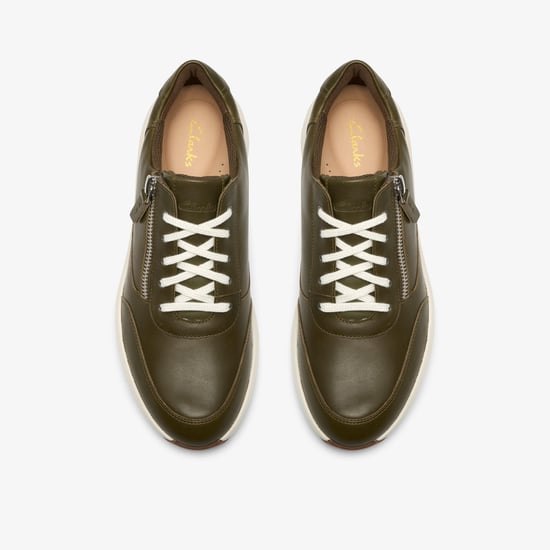 Un Rio Zip Olive Leather Shoes - Image 6