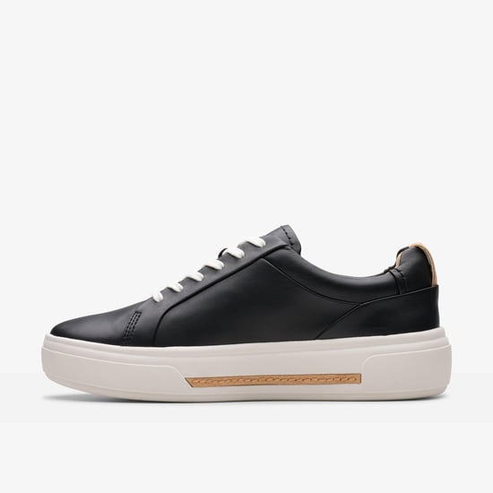 Hollyhock Walk Black Leather Trainers - Image 3