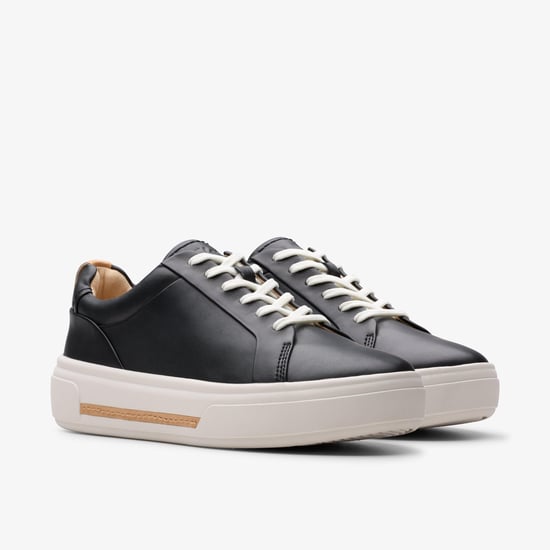 Hollyhock Walk Black Leather Trainers - Image 5