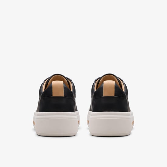 Hollyhock Walk Black Leather Trainers - Image 6