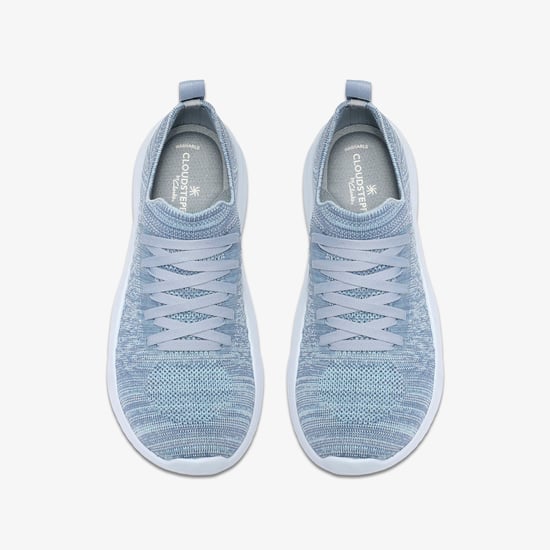 Solevana Lace Blue Combi Trainers - Image 6