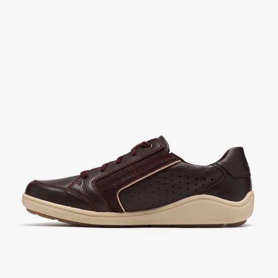 Bryianne Dazz Merlot Leather Trainers - Image 2