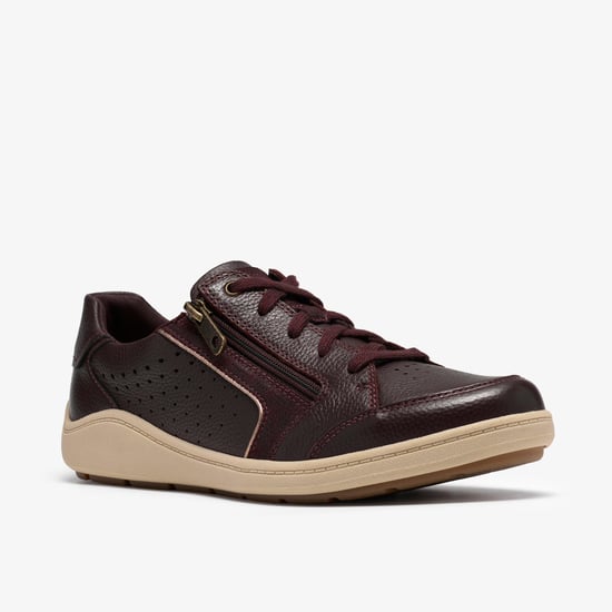 Bryianne Dazz Merlot Leather Trainers - Image 4
