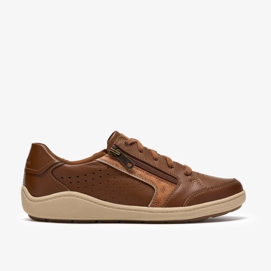 Bryianne Dazz Dark Tan Lea Trainers - Image 1