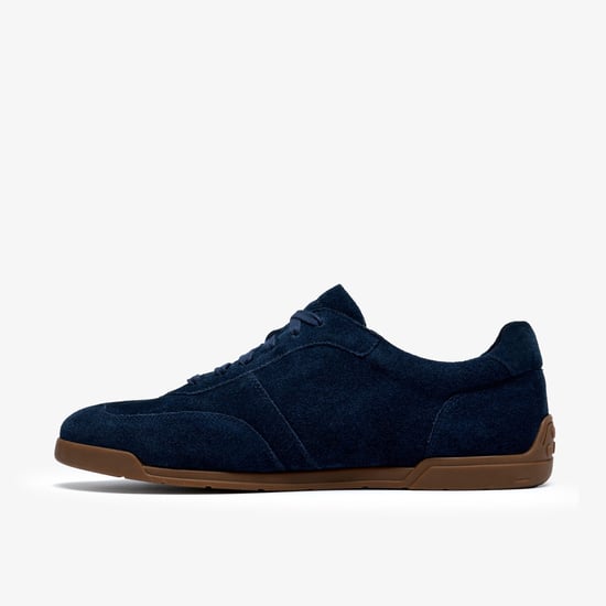 Henton Lo Navy Suede Trainers - Image 2