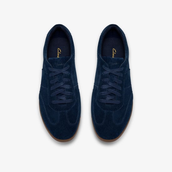 Henton Lo Navy Suede Trainers - Image 6