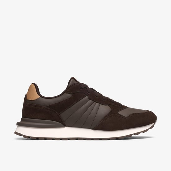 Franco Lace Brown Trainers - Image 1
