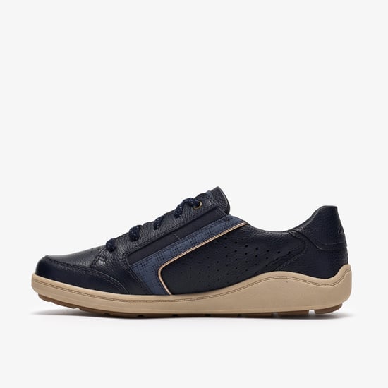 Bryianne Dazz Navy Leather Trainers - Image 2
