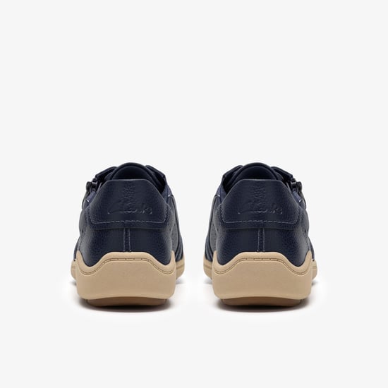 Bryianne Dazz Navy Leather Trainers - Image 5