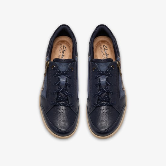 Bryianne Dazz Navy Leather Trainers - Image 6
