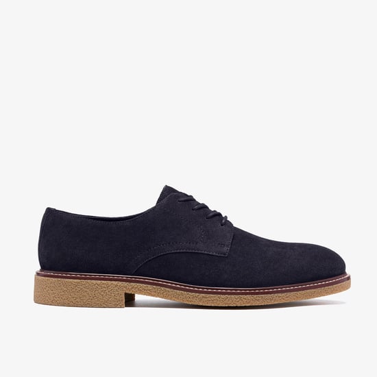 Chelwood Lace Navy Suede Shoes - Image 1