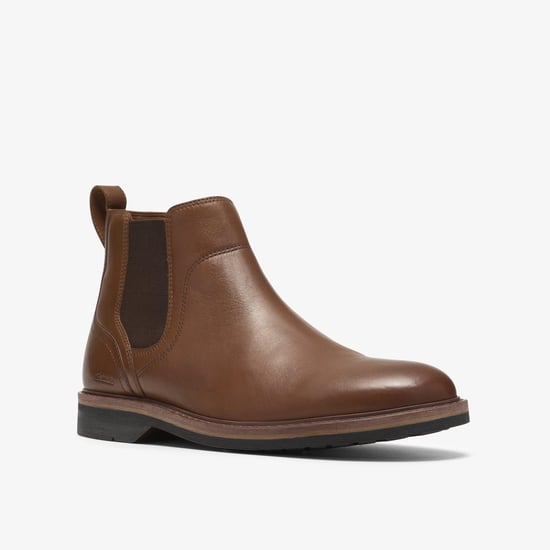 Pitney Top Dark Tan Lea Boots - Image 4