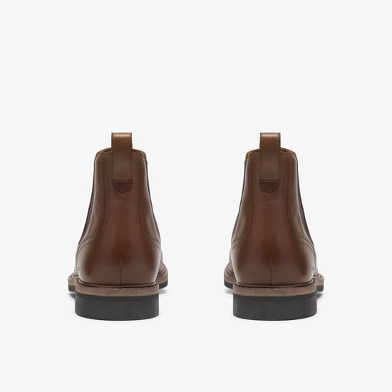 Pitney Top Dark Tan Lea Boots - Image 5