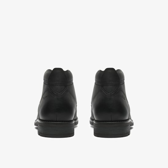 Emmet Chukka Black Leather Boots - Image 5
