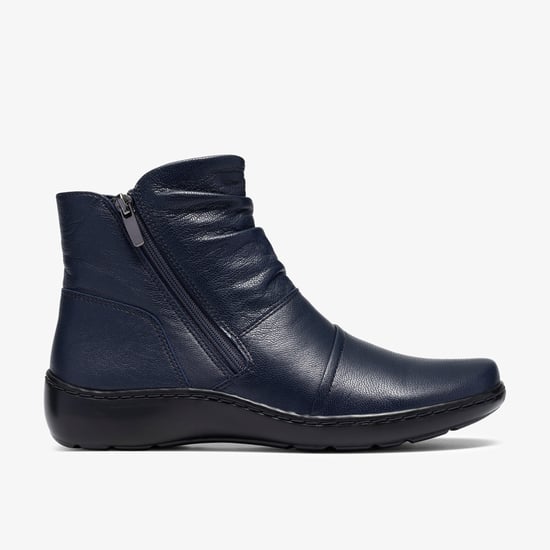 Cora Pace Navy Leather Boots - Image 1