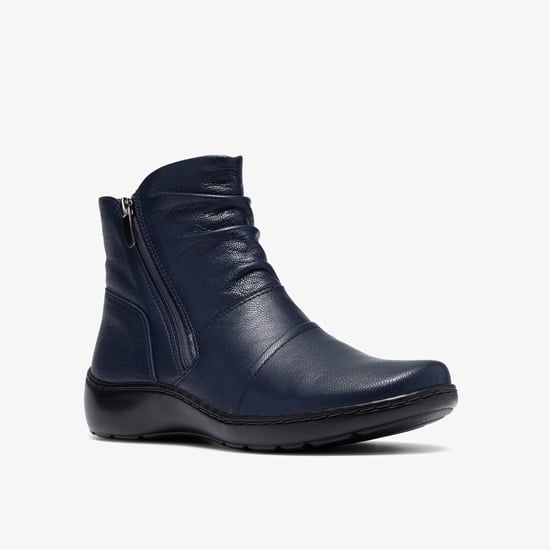 Cora Pace Navy Leather Boots - Image 4
