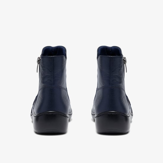 Cora Pace Navy Leather Boots - Image 5