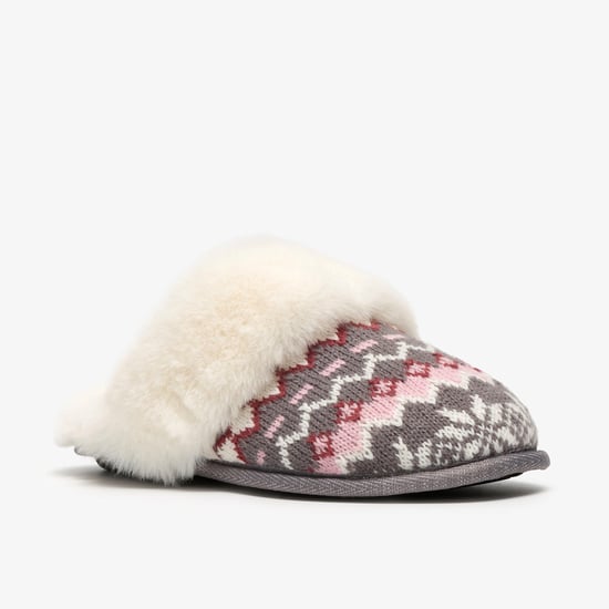 Naxia Festive Grey Interest Slippers - Image 4