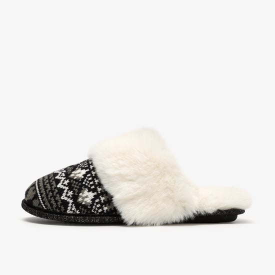 Naxia Festive Black Interest Slippers - Image 2