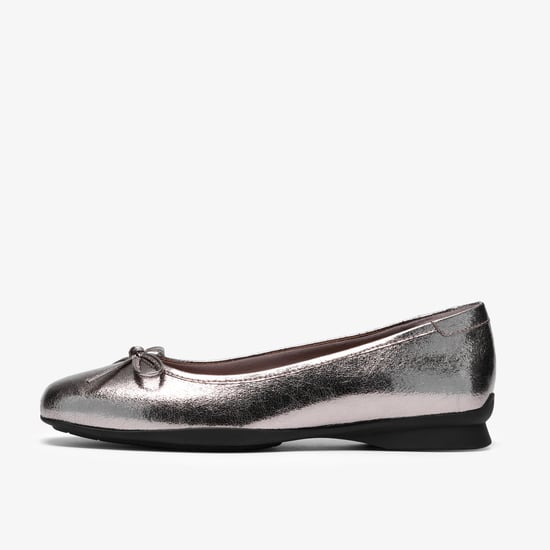 Jazmynn Bow Pewter Metallic Shoes - Image 2