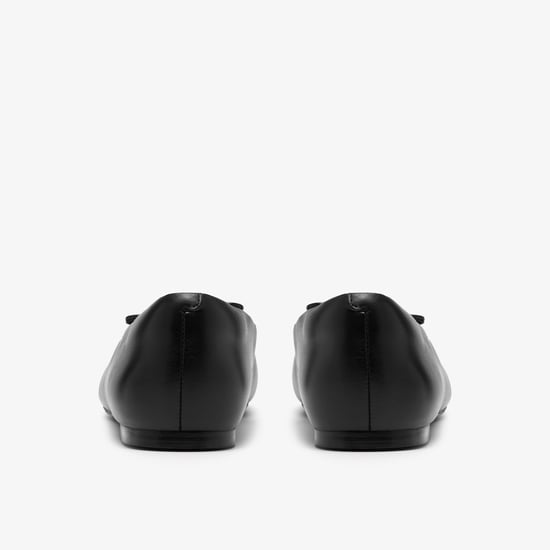 Leven Bow Black Leather Shoes - Image 5