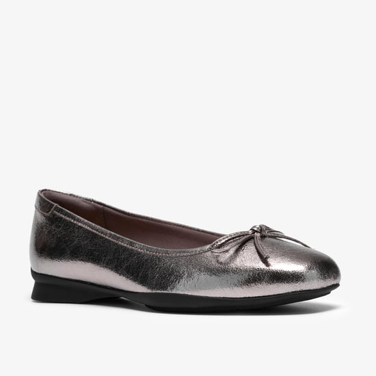 Jazmynn Bow Pewter Metallic Shoes - Image 4