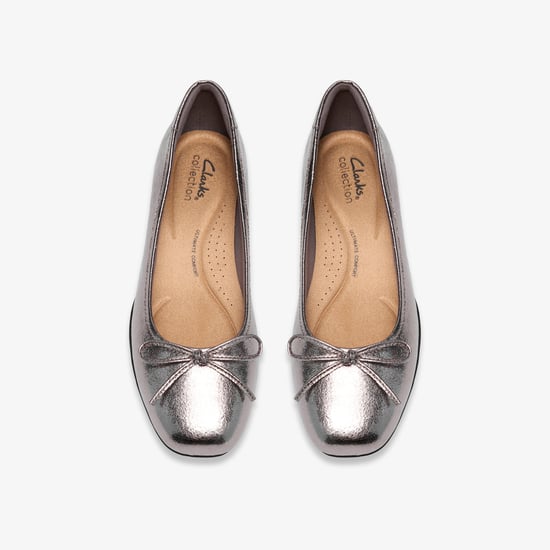 Jazmynn Bow Pewter Metallic Shoes - Image 6