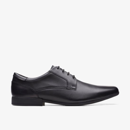 Sidton Lace Black Leather Shoes - Image 1