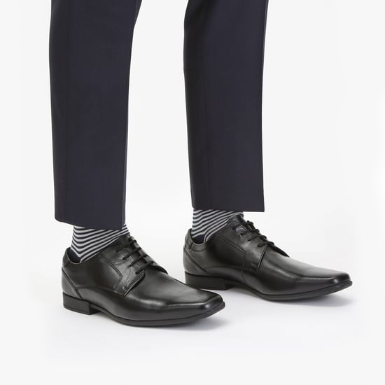 Sidton Lace Black Leather Shoes - Image 2