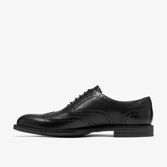 Bathford Tip Black Leather Shoes - Image 2