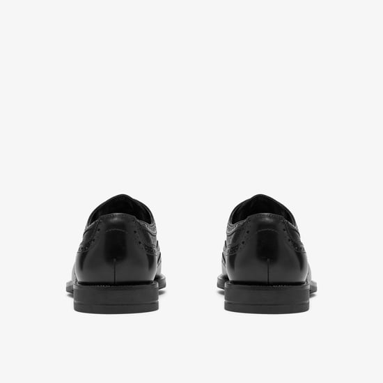 Bathford Tip Black Leather Shoes - Image 5